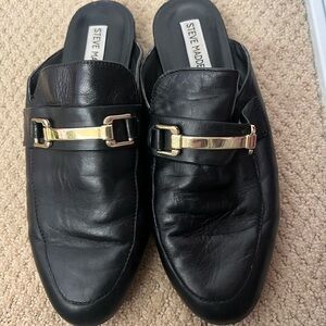 Steve Madden Loafers with gold buckles